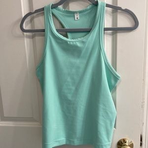 Lululemon waist length racerback tank size 10 mint green
